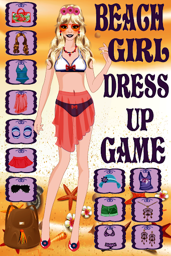 Beach Girl Dress Up Game