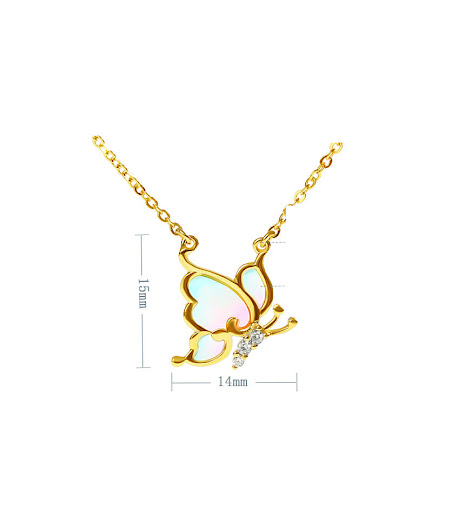 Title 3, Sterling Silver Butterfly Necklace for Girls, L...
