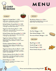 Chef Kenzo menu 2