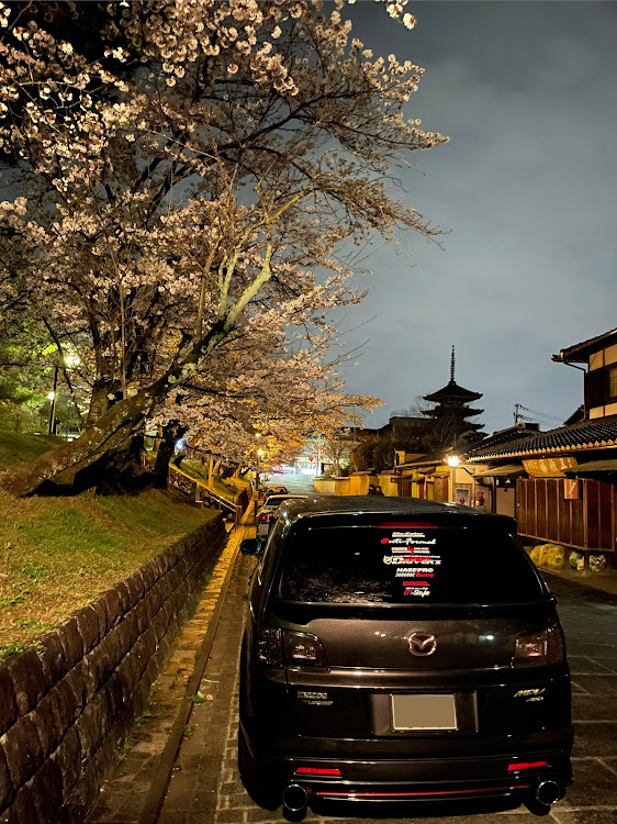 MPVの夜桜と愛車・京都・祇園・桜とコラボ🌸に関するカスタム事例の投稿画像5枚目