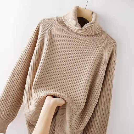 Title 2, Turtleneck Bottoming Shirt Oversized Knit Sweater