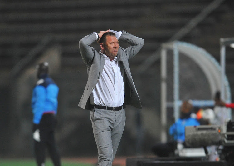 Eric Tinkler former coach of Chippa United during the Absa Premiership match between Supersport United and Chippa United on the 29 August 2018 at Lucas Moripe Stadium.