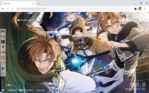 Mushoku Tensei Wallpapers New Tab Anime Extension