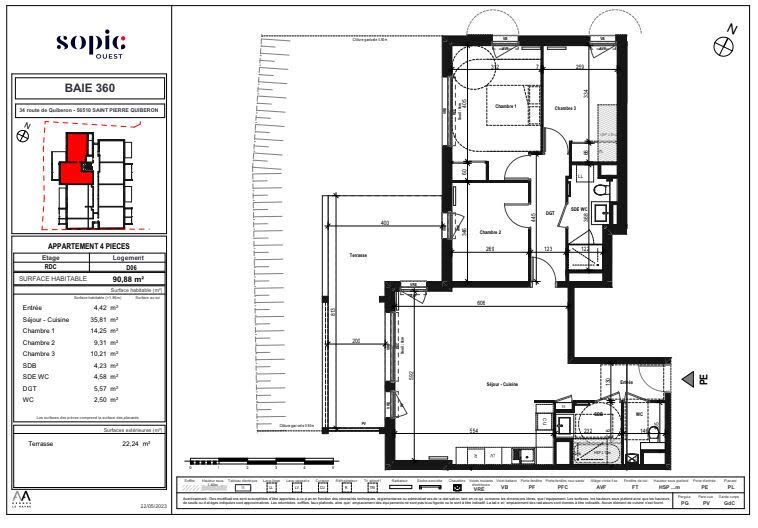 Vente appartement 3 pièces 90 m² à Saint-Pierre-Quiberon (56510), 530 000 €