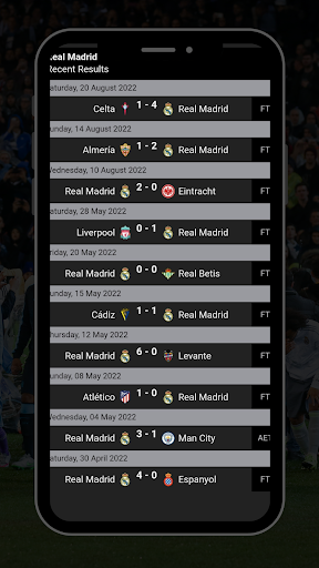 Screenshot Real Madrid live score : News