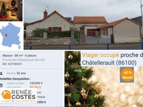 Vente viager 6 pièces 88 m² à Chatellerault (86100), 41 700 €