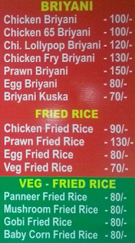 Welcome Biryani menu 1