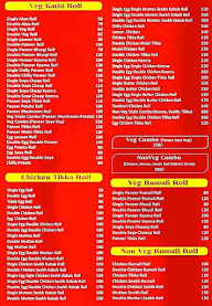 Lazeez Kathi Rolls menu 1