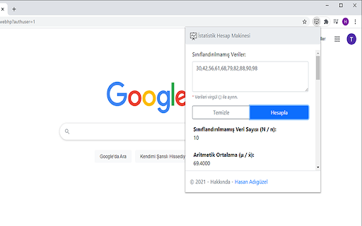 İstatistik Hesap Makinesi