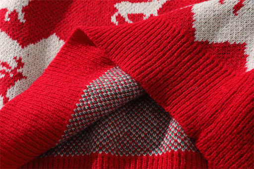 Title 13, Long Sleeve Rhombus Plaid Deer Knitted Sweater....