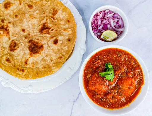 Egg Curry & Whole Wheat Paratha (3 Parathas)