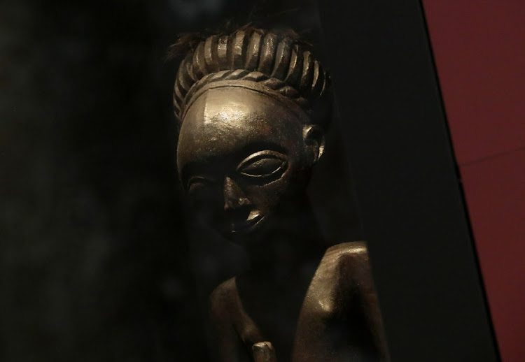 An ancestral statue known as Lusinga, dated to the 19th century, is pictured at the Royal Museum for Central Africa (RMCA) as the Belgian government has announced plans to return pieces of art looted from Congo during colonial rule, in Tervuren, Belgium July 6, 2021.