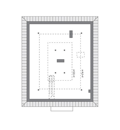 Dopasowany - wariant I - M261K - Rzut poddasza do indywidualnej adaptacji (41,3 m2 powierzchni użytkowej)