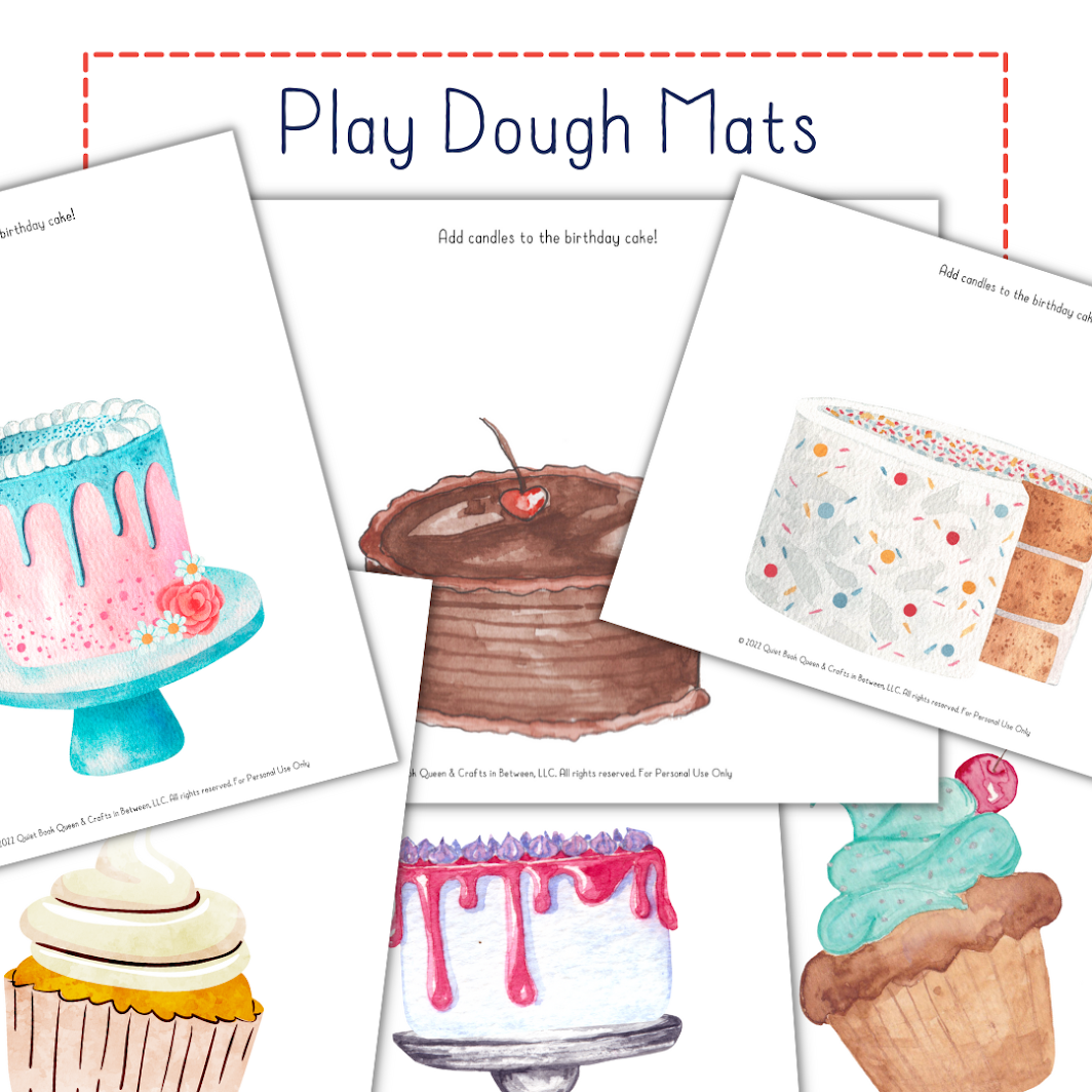 Birthday Play Dough Mats