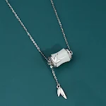 White gold necklace