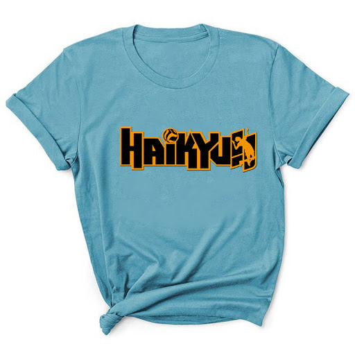 Title 11, HAIKYUU Volleyball Print Short Sleeve Round Nec...