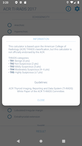 Thyroid Nodules - TI-RADS Calculator