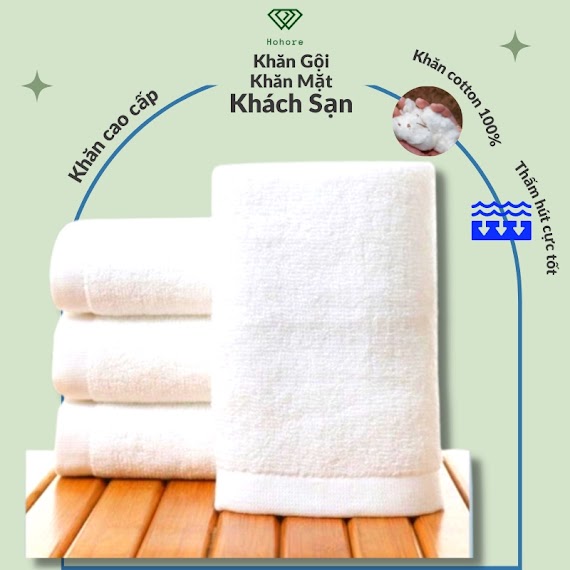 Khăn Lau Đầu Trắng Phong Phú Khăn Gội Cho Khách Sạn Spa Size: 34Cm*82Cm Sợi Cotton Màu Trắng Khăn Dày Mềm Mại