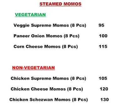 Wonder Momo's menu 