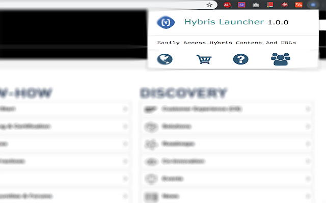 Hybris Launcher chrome extension