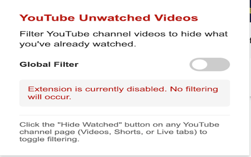 YouTube Unwatched Videos screenshot 3