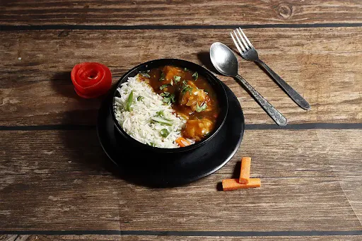 Chicken Manchurian With Rice Bowl