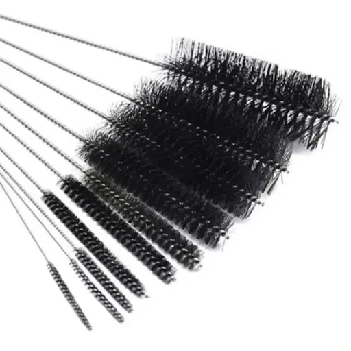 10pcs/set Aquarium Tube Pipe Cleaning Brush Stainless Steel Water Filter Air Tube Flexible Single End Hose Aquarium Acce