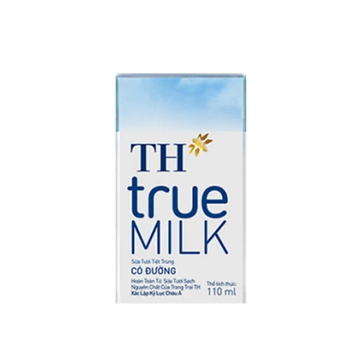 Thùng 48 Hộp Sữa Tươi Tiệt Trùng Có Đường TH True Milk 110ml