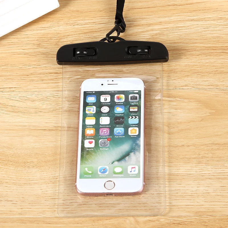 Luminous Mobile Phone Bag Sealed Transparent Beach Swimming Cellphone Waterproof Cover Floating Protection
