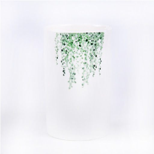 Title 6, Nordic Creative Ceramic Cup Green Plant Mouthwa...