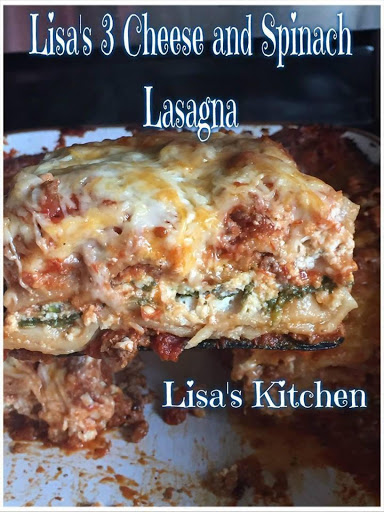 3 cheese Lasagna baked and served and soooo yummy :) 