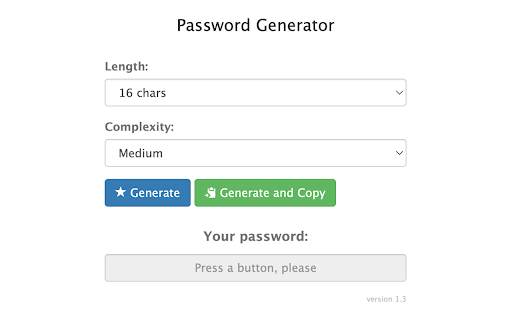 Just another Password Generator Preview 1