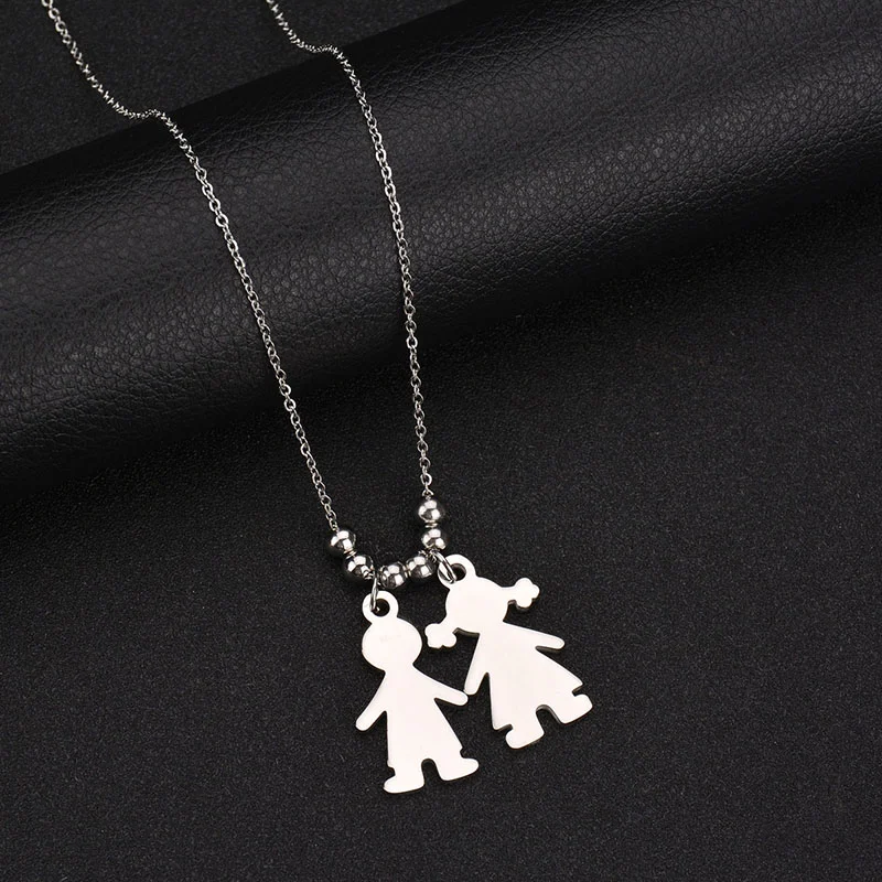 Family series stainless steel women's Necklace
