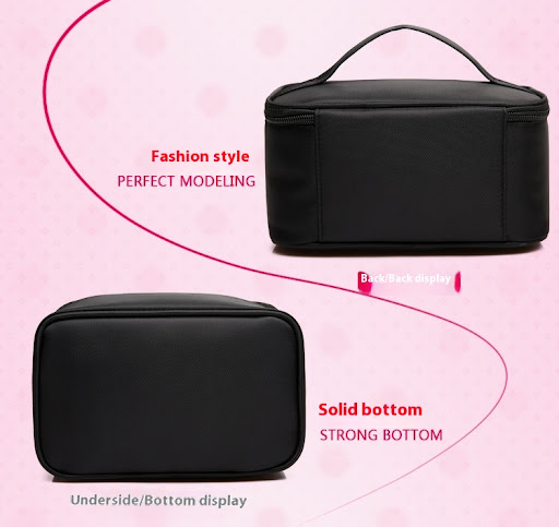 Title 3, Large Capacity Portable Cosmetic Bag, Simple So...