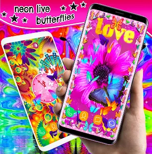 Neon Butterflies Wallpaper(圖1)-速報App