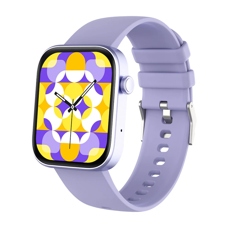 Montre connectée sportive avec cardiofréquencemètre, étanche IP67, écran complet pour suivi d'activité et surveillance de la santé.