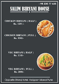 Salim Biryani House menu 1