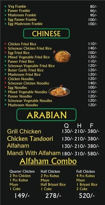 Sultan menu 