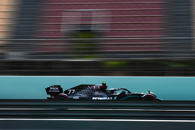 Valtteri Bottas of Finland driving the Mercedes AMG Petronas F1 Team Mercedes W11 on track during practice for the F1 Grand Prix of Spain at Circuit de Barcelona-Catalunya on August 14.