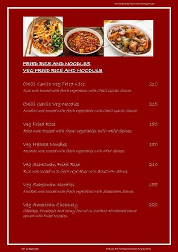 The Asian Kitchen menu 