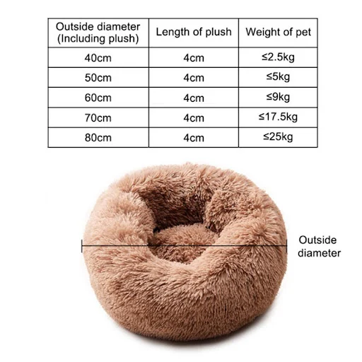 Cat Beds Round Comfy Calming Dog Bed For Cats Soothing Bed Dog Anti Anxiet House For Cat Fleece Marshmallow Cat Bed Cush