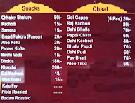 Mukesh Murna Chat Bhandar menu 1