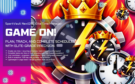 SparkVault NextGEN Elite Time Manager