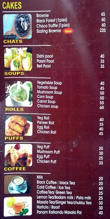 Heerthana Cafe menu 