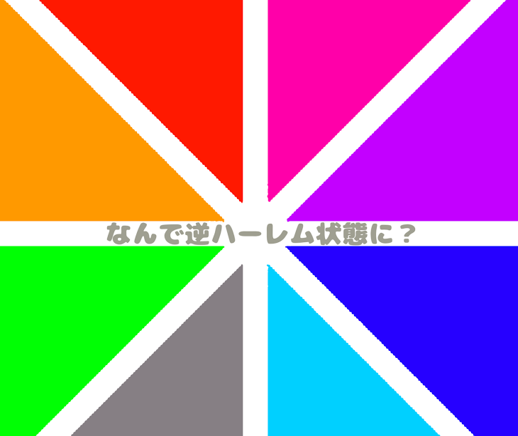 「なんで逆ハーレム状態に？完結」のメインビジュアル