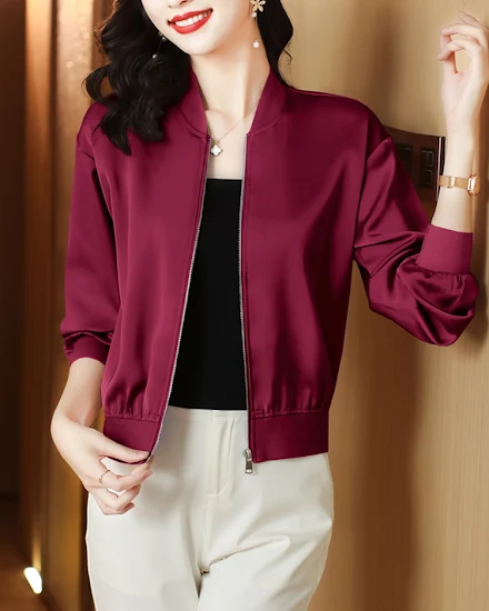 New Fashion Women Jacket 2024 Spring Long Sleeve Casual B... - 3