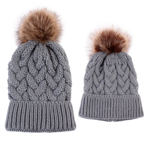 Title 4, Hemp Flower Parent-child Knit Hat, soft and bre...