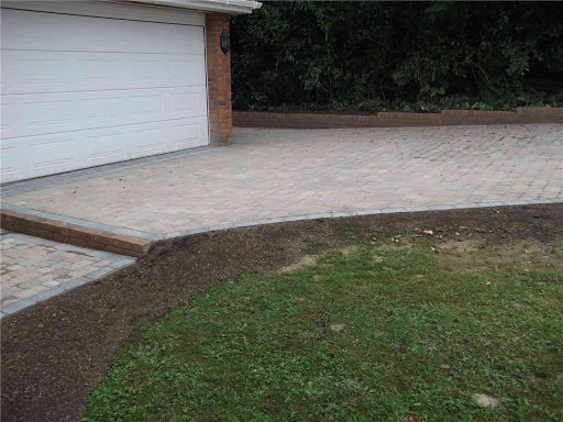 New driveway with wall