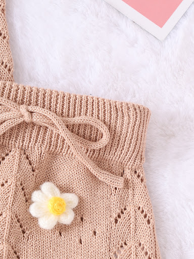 Title 9, Hollow-out Camisole Embroidered Sweater Shorts ...