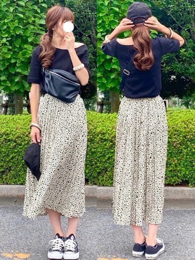 GUのブラックアイテム×大人女子13